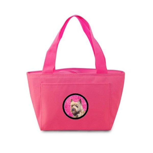 Carolines Treasures Carolines Treasures LH9365PK-8808 Pink Cairn Terrier Zippered Insulated School Washable And Stylish Lunch Bag Cooler LH9365PK-8808